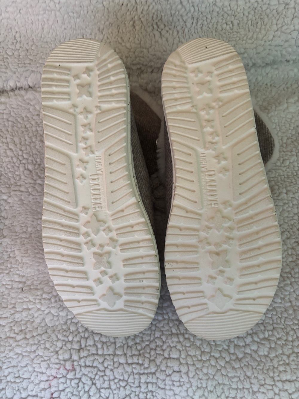 Hey Dude Britt Boot Women’s Size 9 in Taupe with Cream Fur - Picture 4 of 8